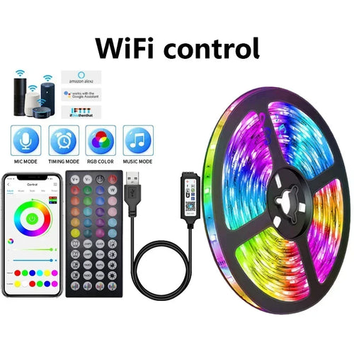 RGB 5050 LED Strip Light Remote App Control TV Led Backlight Flexible