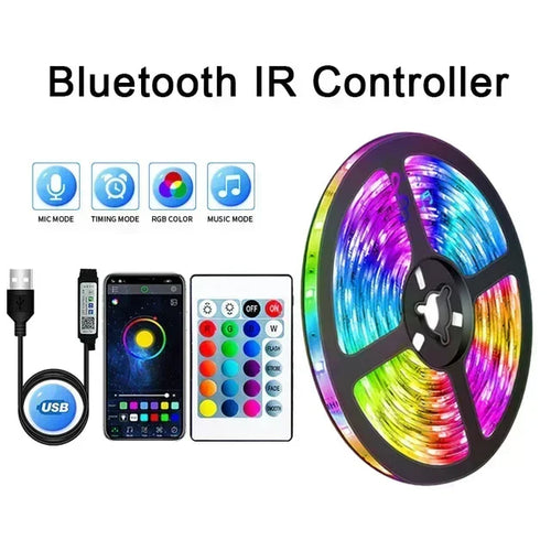 RGB 5050 LED Strip Light Remote App Control TV Led Backlight Flexible