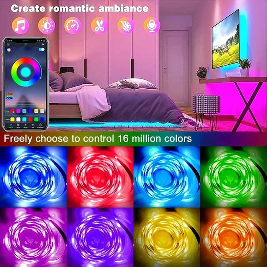 RGB 5050 LED Strip Light Remote App Control TV Led Backlight Flexible