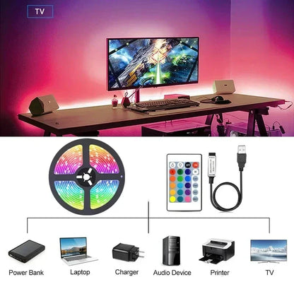 RGB 5050 LED Strip Light Remote App Control TV Led Backlight Flexible
