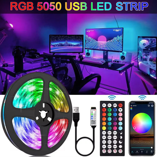 RGB 5050 LED Strip Light Remote App Control TV Led Backlight Flexible